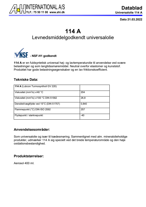 

114 A   turmosynthoil GV 220

